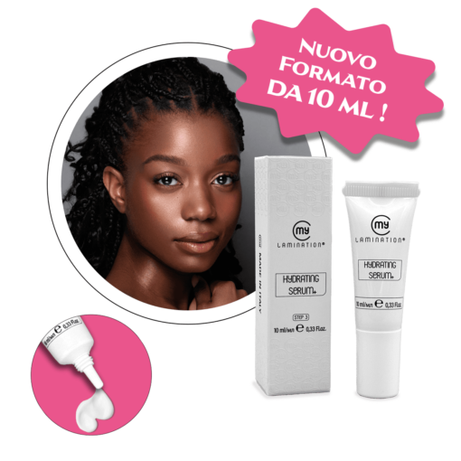 tubetto da 10 ml che contiene hydrating serum+ nutriente per laminazione ciglia fase 3